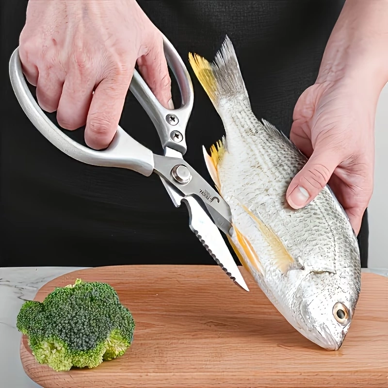 Heavy Duty Stainless Steel Kitchen Scissors for Meat, Poultry, Fish and Food Prep – description image 7
