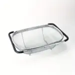 Stainless Steel Colander for Washing and Draining with Telescopic Handle – main image