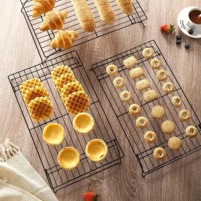 3-Tier Foldable Cooling Rack for Cookies, Cakes and Baked Goods – description image 4