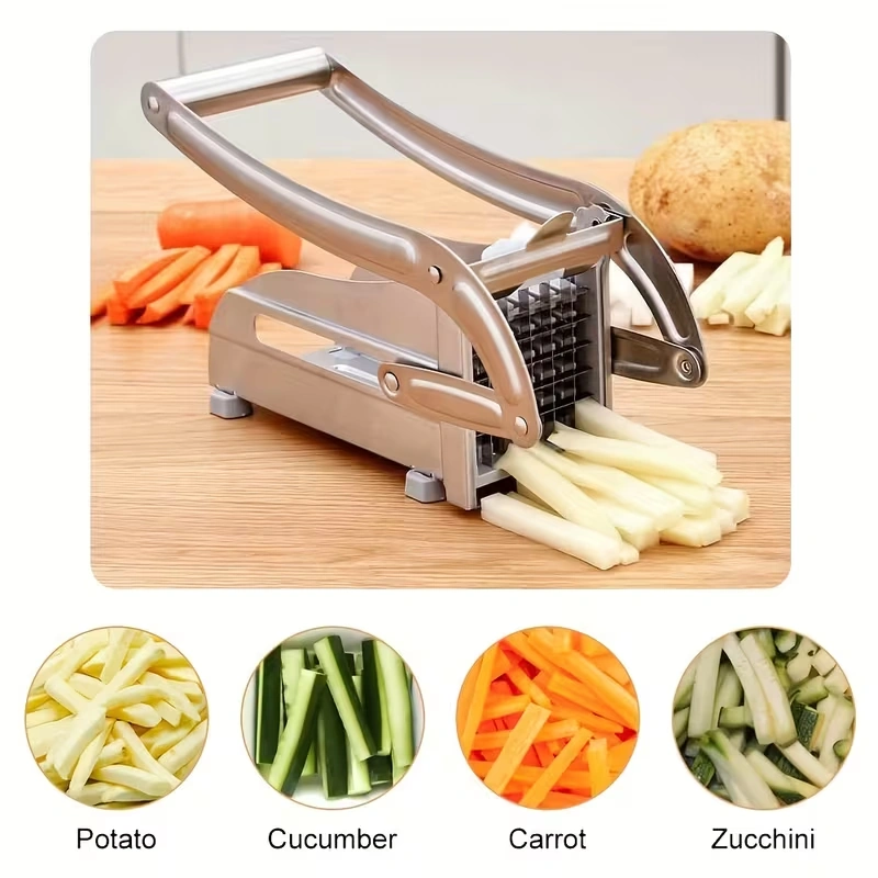 Stainless Steel Vegetable Shredder and Potato Slicer for Manual Food Preparation – description image 5