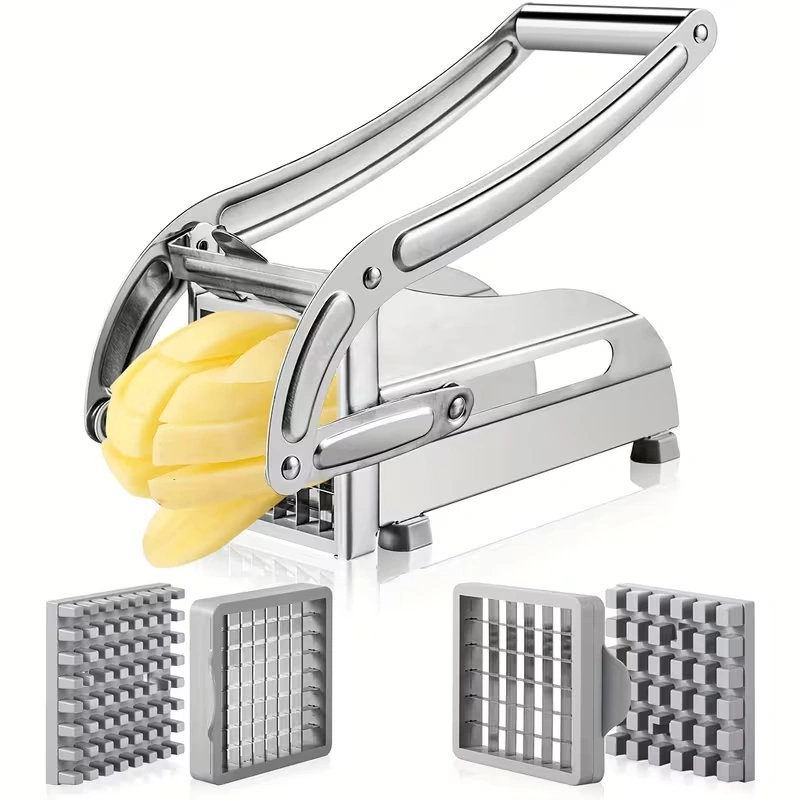 Stainless Steel Vegetable Shredder and Potato Slicer for Manual Food Preparation – description image 3