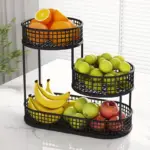 3-Tier Metal Fruit Basket for Countertop Produce and Snack Storage – gallery image 2