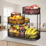 3-Tier Metal Fruit Basket for Countertop Produce and Snack Storage – gallery image 3