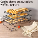 3-Tier Foldable Cooling Rack for Cooling and Drying Baked Goods – gallery image 11