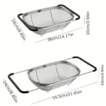 Stainless Steel Colander for Washing and Draining with Telescopic Handle – gallery image 4
