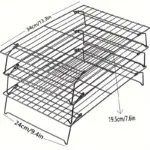 3-Tier Foldable Cooling Rack for Cookies, Cakes and Baked Goods – gallery image 5