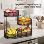 3-Tier Metal Fruit Basket for Countertop Produce and Snack Storage – gallery image 5