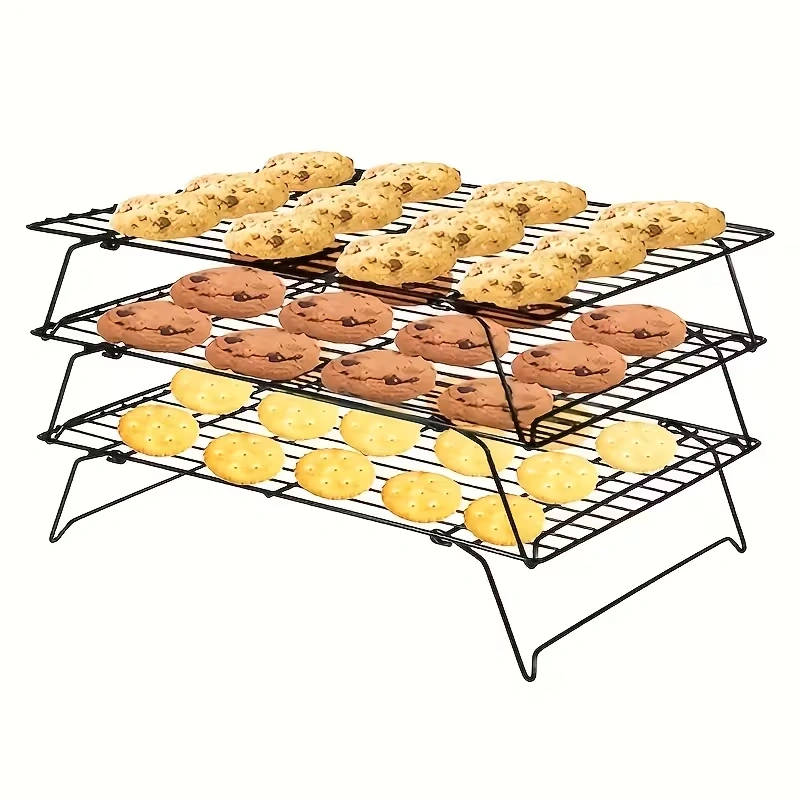 3-Tier Foldable Cooling Rack for Cookies, Cakes and Baked Goods – description image 10