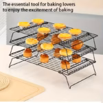 3-Tier Foldable Cooling Rack for Cooling and Drying Baked Goods – gallery image 2