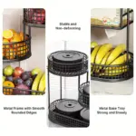3-Tier Metal Fruit Basket for Countertop Produce and Snack Storage – gallery image 7