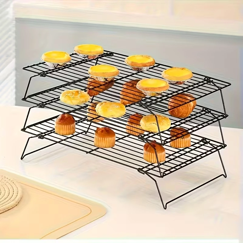3-Tier Foldable Cooling Rack for Cookies, Cakes and Baked Goods – description image 6