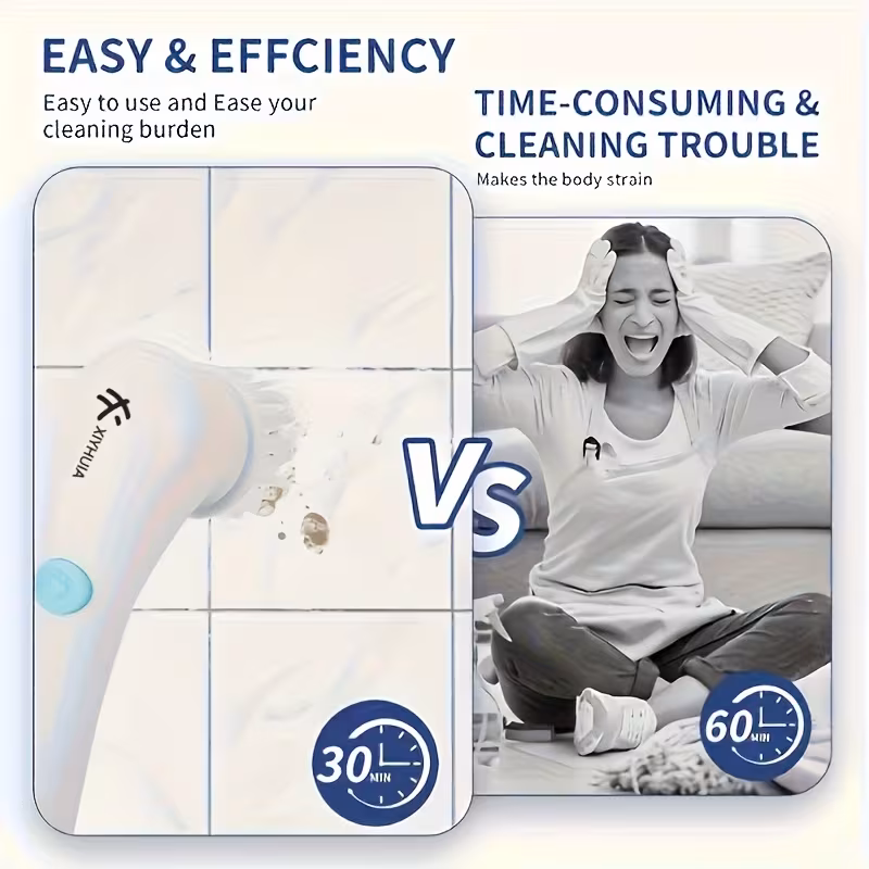 USB Rechargeable Electric Rotating Cleaning Brush for Household Surface Cleaning – description image 4