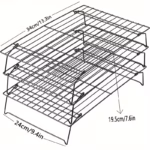 3-Tier Foldable Cooling Rack for Cooling and Drying Baked Goods – gallery image 5