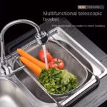 Stainless Steel Colander for Washing and Draining with Telescopic Handle – gallery image 2