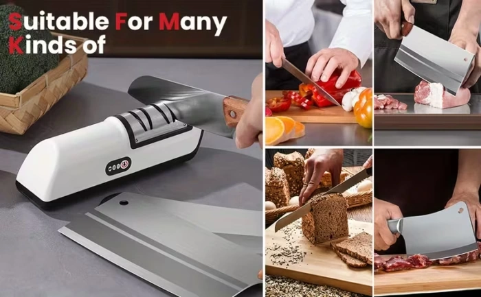 Electric Knife Sharpener for Basic Home Kitchen Blade Maintenance – description image 1