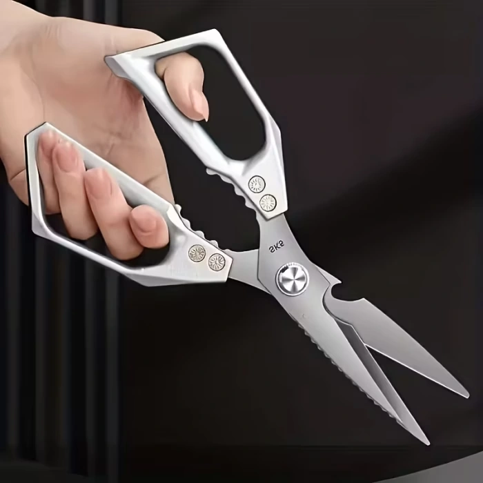 Stainless Steel Kitchen Scissors for Cutting and Food Preparation with Non-Slip Handles – description image 2