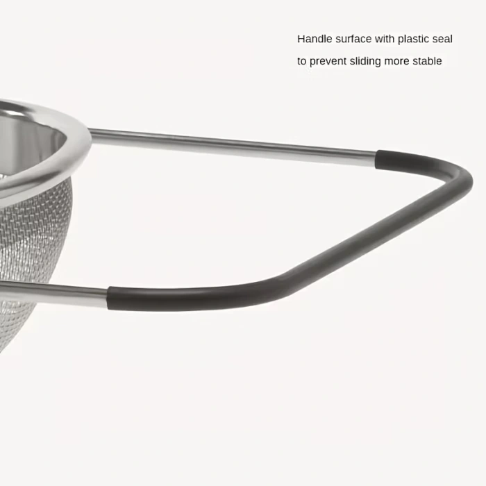 Stainless Steel Colander for Washing and Draining with Telescopic Handle – description image 4