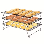 3-Tier Foldable Cooling Rack for Cooling and Drying Baked Goods – gallery image 6