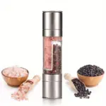 Stainless Steel Pepper and Sea Salt Grinder with Dual-Function Design – main image