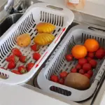 Extendable Colander for Straining and Rinsing Ingredients with Adjustable Design – gallery image 9