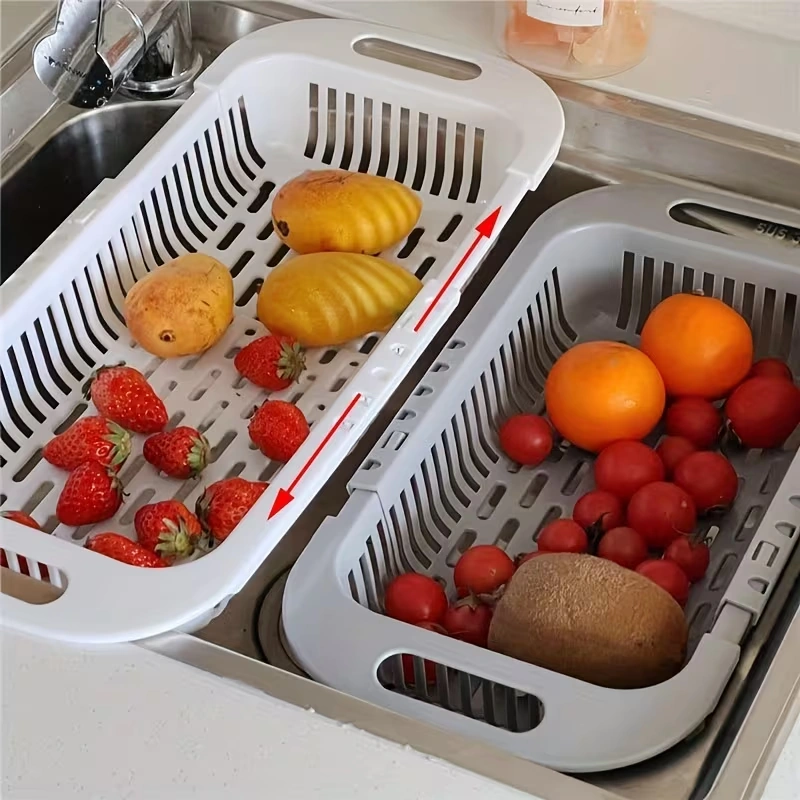 Extendable Colander for Straining and Rinsing Ingredients with Adjustable Design – description image 4