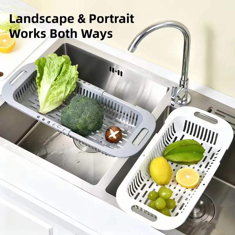 Extendable Colander for Straining and Rinsing Ingredients with Adjustable Design – description image 3