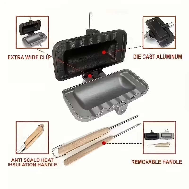 Sandwich Frying Pan for Flipping and Cooking Flat Foods – description image 4