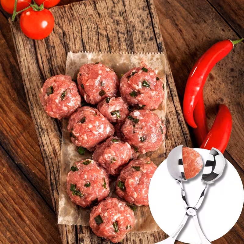 Stainless Steel Meatball Spoon for Forming Meat, Fish, and Rice Balls – description image 5