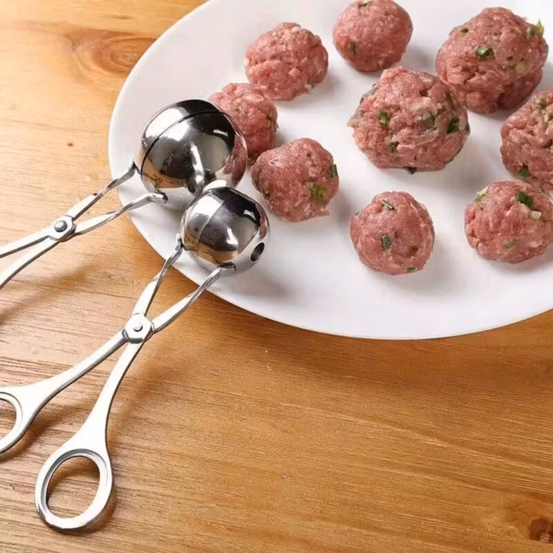 Stainless Steel Meatball Spoon for Forming Meat, Fish, and Rice Balls – description image 6