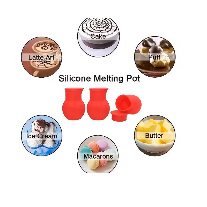 Silicone Chocolate Melting and Dispensing Pot for Baking Preparation – description image 6