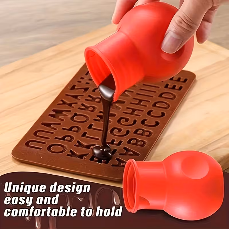 Silicone Chocolate Melting and Dispensing Pot for Baking Preparation – description image 2
