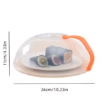 Clear Splash Food Cover for Microwave Heating with Steam Vent and Grip Handle – gallery image 4