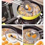 Kitchen Clip with Integrated Strainer for Draining Grease During Cooking and Frying – gallery image 5
