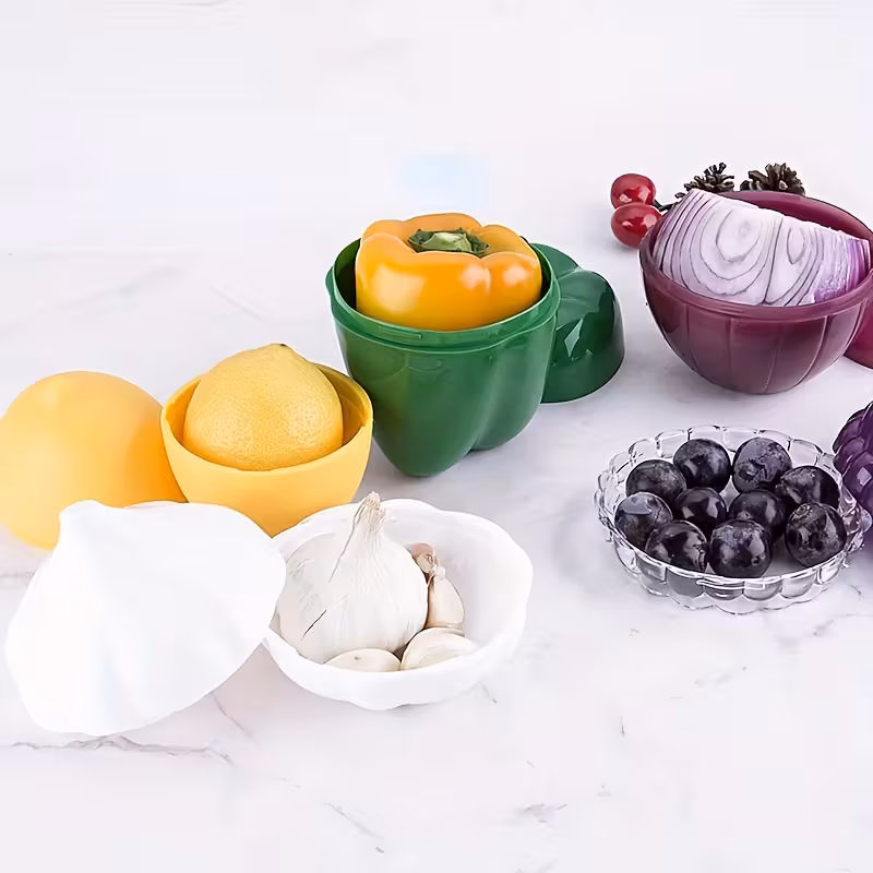 Reusable Plastic Produce Storage Container for Organizing Cut Fruits and Vegetables – description image 4