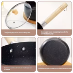 Non-Stick Cooking Pot with Glass Lid for Heating and Simmering Food – gallery image 4