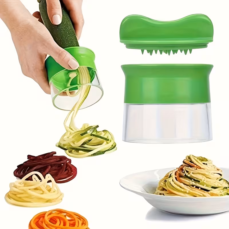 Spiral Multifunctional Vegetable Grater for Slicing Carrots and Cucumbers with Rotating Design – description image 1