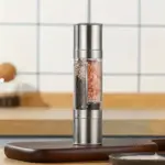 Stainless Steel Pepper and Sea Salt Grinder with Dual-Function Design – gallery image 3