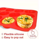 12-Cavity Silicone Muffin Tray for Baking Cupcakes and Muffins – gallery image 6