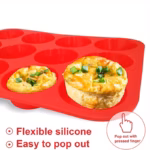 Silicone Muffin Tray with 12 Cavities for Baking Muffins and Cupcakes – gallery image 8
