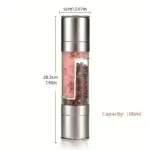 Stainless Steel Pepper and Sea Salt Grinder with Dual-Function Design – gallery image 4