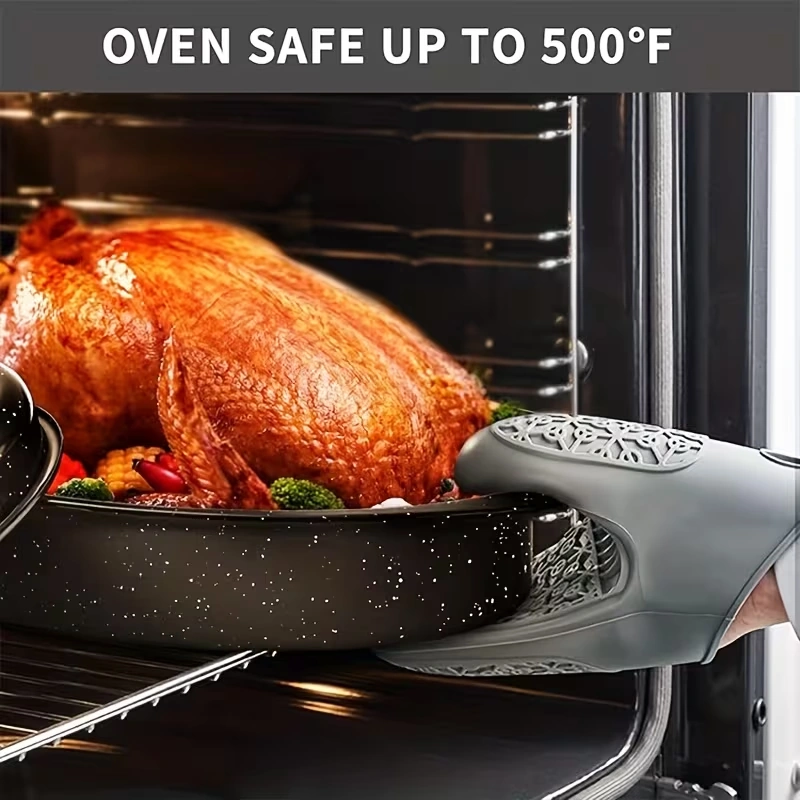 Enamel Oval Baking Dish with Lid for Oven Cooking and Roasting – description image 8