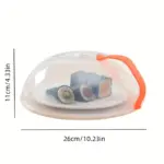 Clear Splash Food Cover for Microwave Heating with Steam Vent and Grip Handle – gallery image 9