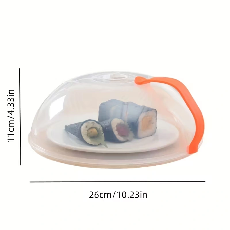 Clear Splash Food Cover for Microwave Heating with Steam Vent and Grip Handle – description image 8