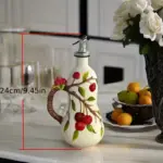 Hand-Painted Ceramic Jar with Handle for Holding and Pouring Liquids – gallery image 8
