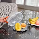 Clear Splash Food Cover for Microwave Heating with Steam Vent and Grip Handle – gallery image 4