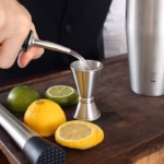 Stainless Steel Cocktail Shaker for Mixing Beverages with Integrated Measuring Cup – gallery image 2
