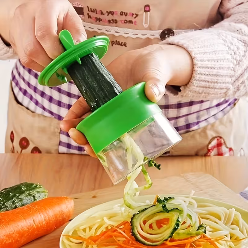 Spiral Multifunctional Vegetable Grater for Slicing Carrots and Cucumbers with Rotating Design – description image 3