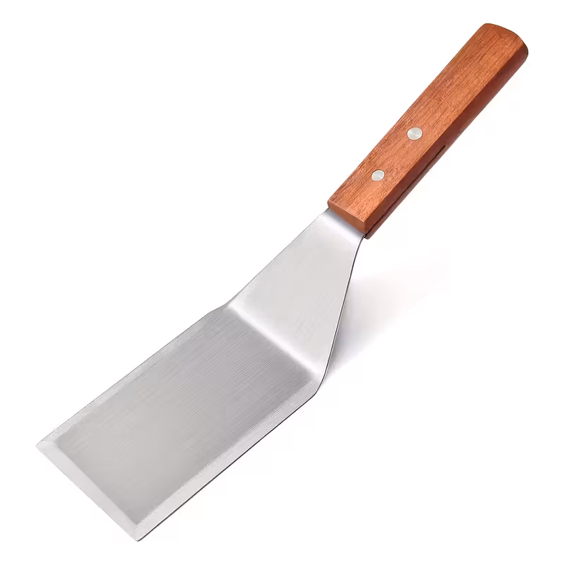 5c5ba29b-620d-45d9-9c06-4832ccecf2c6 Stainless Steel Spatula for Turning and Lifting Foods with Beveled Edge and Hardwood Handle – main image