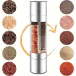 Stainless Steel Pepper and Sea Salt Grinder with Dual-Function Design – gallery image 6