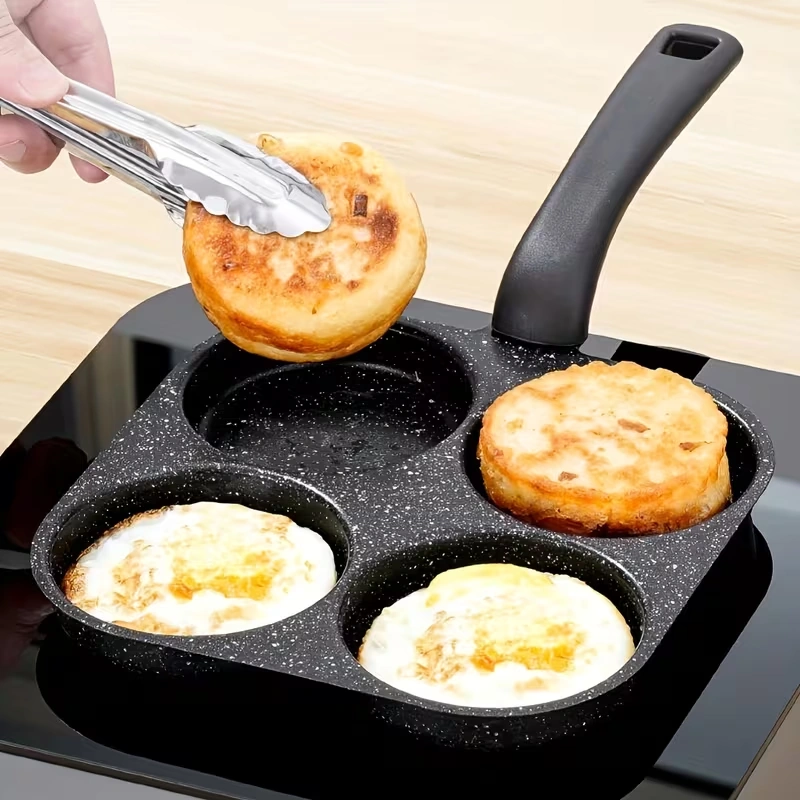 Nonstick Four-Cup Egg Frying Pan for Breakfast Cooking – description image 3